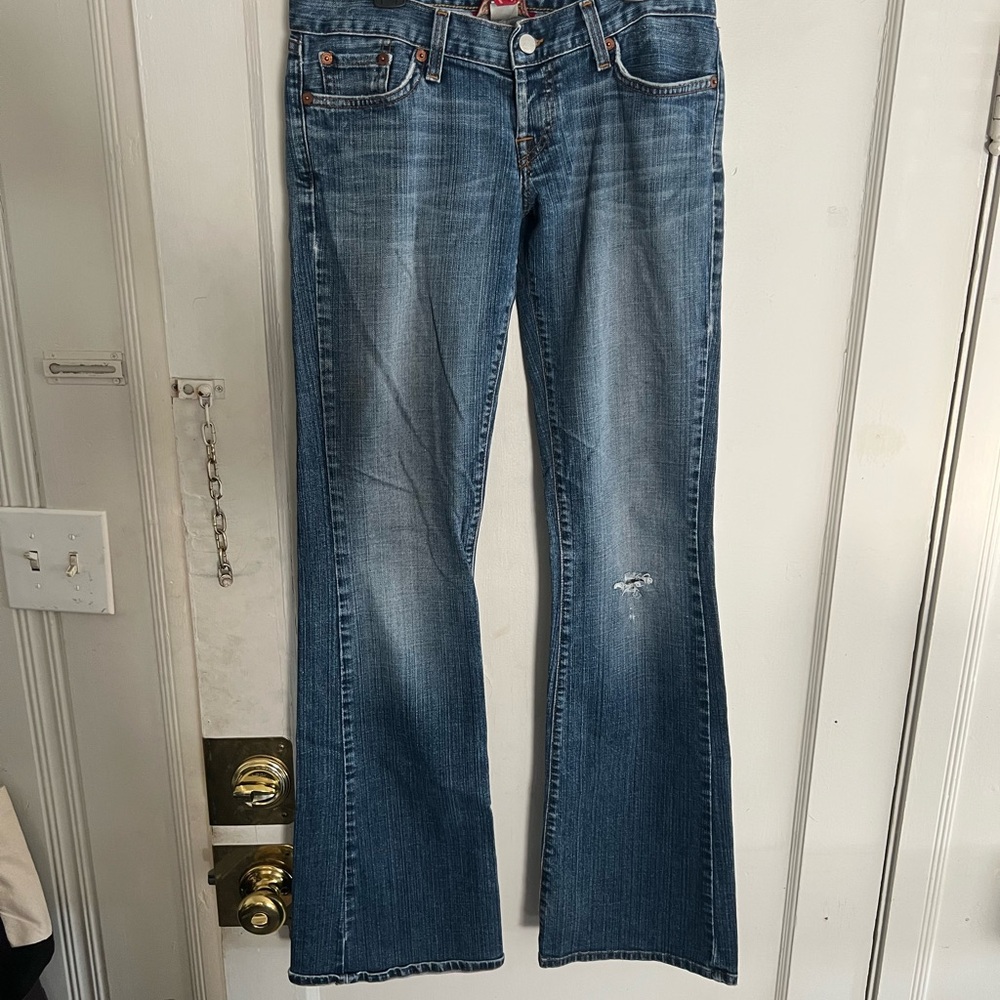Lucky Brand Medium Blue Flare Jeans y2k flare low rise